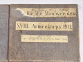 Karte für die Manöver des XVIII. Armeekorps 1911, Rhein-Hessen/Frankfurt, 1:100.000,  58 x 109 cm, gebraucht