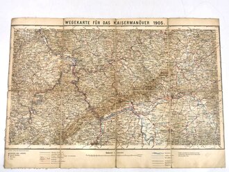 Wegekarte für das Kaisermanöver 1905, 1:300.00, 40 x 58 cm, gefaltet, gebraucht
