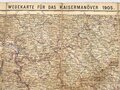 Wegekarte für das Kaisermanöver 1905, 1:300.00, 40 x 58 cm, gefaltet, gebraucht