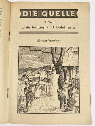 HJ/DJ, "Die Quelle - Monatsschrift für Taubstumme", 1935, 24 Seiten, DIN A5, gebraucht, letzte Seite klebt z.T. an Einband fest