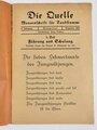 HJ/DJ, "Die Quelle - Monatsschrift für Taubstumme", 1935, 24 Seiten, DIN A5, gebraucht, letzte Seite klebt z.T. an Einband fest