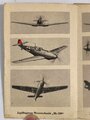 Falttafel für den Flugzeugerkennungsdienst, Tafel 1 "Deutsche Flugzeuge", Ausgabe Oktober 1942, DIN A7, gefaltet, gebraucht