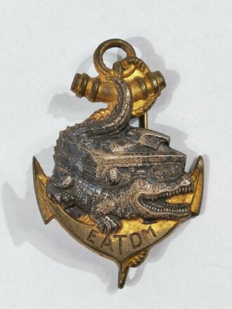 Frankreich nach 1945, Metallabzeichen "EATDM", Escadron amphibie des troupes de marine, Drago/Paris, gebraucht