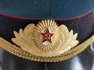 Russland, Kalter Krieg, Sowjetunion, Schirmmütze eines Offiziers, gebraucht, Größe 53 