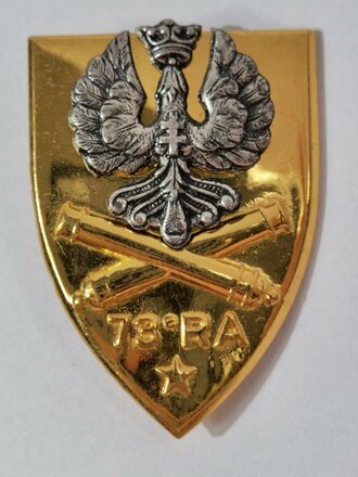 Frankreich nach 1945, Metallabzeichen, 73. RA, Drago/Paris, gebraucht