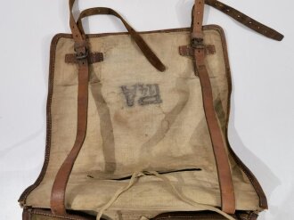 Frankreich vor 1918, Rucksack/Tornister/Havresack, Stempel "P14A", gebraucht, ca, 26 x 32 x 14 cm