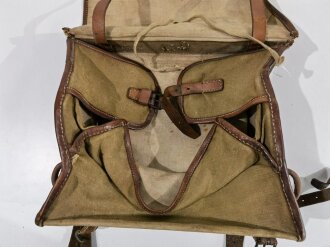 Frankreich vor 1918, Rucksack/Tornister/Havresack, Stempel "P14A", gebraucht, ca, 26 x 32 x 14 cm