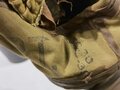 Frankreich 2. Weltkrieg, Gasmaske mit Filter in Bereitschaftsbüchse mit Trageriemen, Originallack
