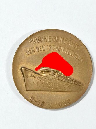 Plakette " Norwegenfahrt der deutschen Technik...