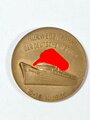 Plakette " Norwegenfahrt der deutschen Technik 10.-16-V.1939" auf KDF Schiff "Robert Ley"  Rückseite " Ihrem grossen Sohn  Prof.Dr.Ing. Fritz Todt seine Vaterstadt Pforzheim" Durchmesser 35mm