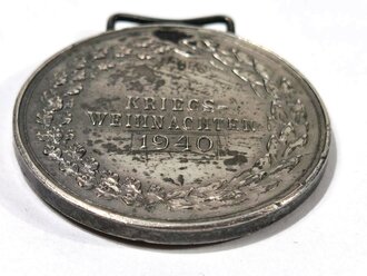 Tragbare Medaille "Reserve Luftsperr Abteilung 207" anlässlich Kriegsweihnachten 1940. Durchmesser 33mm