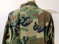 U.S.Navy Coat, hot weather, woodland camouflage pattern, combat. Used, size Large