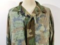 U.S.Navy Coat, hot weather, woodland camouflage pattern, combat. Used, size Large