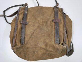 Frankreich wohl 2. Weltkrieg, Tasche/Havresac/Musette, ca. 30 x 33 x 15 cm, gebraucht