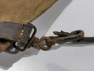 Frankreich wohl 2. Weltkrieg, Tasche/Havresac/Musette, ca. 30 x 33 x 15 cm, gebraucht