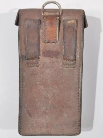 Frankreich 2. Weltkrieg?, Ledertasche/Koppelschuh für Koppel, ca. 22 x 10 x 4,5 cm, gebraucht