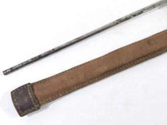 Frankreich 1. Weltkrieg?, Putzstock in Tasche, Gesamtlänge Stab 76 cm, gebraucht