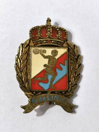 Belgien, Metallabzeichen, 6e régiment de ligne, Drago/Paris, gebraucht