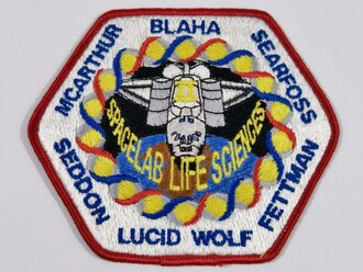 U.S. NASA, Patch, Space Shuttle Mission STS-58  Columbia OV-102, "Mc Arthur Blaha Searfoss Seddon Lucid Wolf"