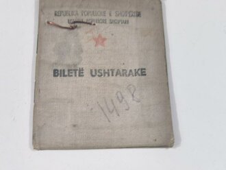 Albanien nach 1945, Ausweis eines Soldaten der...