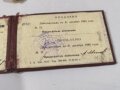 Russland, Kalter Krieg, Sowjetunion, Metallabzeichen und Ausweis "Krieger", datiert 1984/86, mit handschriftlicher Notiz über Auswanderung nach USA, Geheimdienst?