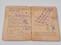 Russland 2. Weltkrieg, Sowjetunion, Mitgliedsausweis für "Gewerkschaft der Fleisch- und Kühlindustrie", datiert 1937-1944