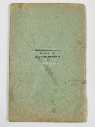"Jagdlieder", Badischer Bund Deutscher Jäger E.V., 48 Seiten, 1926, DIN A7, gebraucht