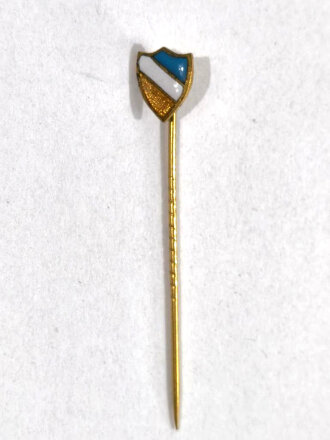 Anstecknadel, Wappen Studentenverbindung "Blau-Weiß-Gold", Heidelberger Wingolf?, 1 x 1 cm, gebraucht