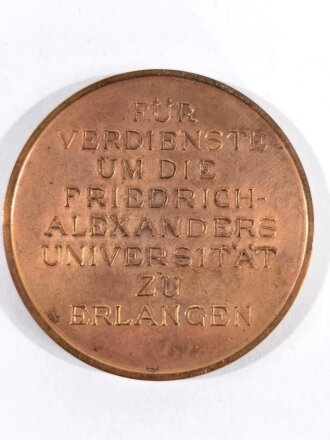 Deutschland, Bronzemedaille "Für Verdienste um die Friedrich -Alexanders(sic!)-Universität Erlangen", Nürnberg, ca. 4,5 cm, gebraucht