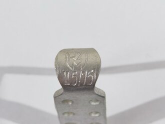 Seiten oder Rückenhaken RZM M5/75 Aluminium versilbert. Ein ( 1  ) neuwertiges Stück aus der origialen Umverpackung