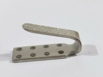 Seiten oder Rückenhaken RZM M5/75 Aluminium versilbert. Ein ( 1  ) neuwertiges Stück aus der origialen Umverpackung