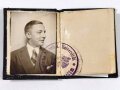 Studentenverbindung/Burschenschaft, "Studentenbuch" eines Berliner Studenten mit Lichtbild, 1929-30, 4,5 x 5 cm,