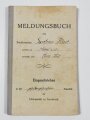 Anschluss Österreich, Konvolut, AV Vindelicia Innsbruck (ÖCV), Meldungsbuch eines Studenten der Universität Innsbruck, inkl. 7 kleinformatigen Fotografien, 5 Belegscheinen, Visitenkarte und Ahnennachweis, 1938