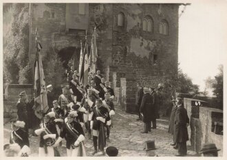 Studentenverbindung/Burschenschaft, s/w Fotografie vom Wartburgfest der Deutschen Burschenschaft?, 12,5 x 17 cm, 16.10.1927