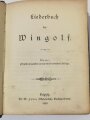 Studentenverbindung/Burschenschaft, Liederbuch des Wingolf, mit handschriftl. Widmung "Bonner Wingolf" 1906, 8 Biernägel, Gannzfarbschnitt, 636 Seiten, Leipzig 1893