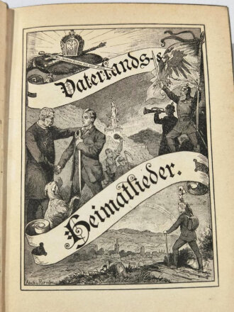 Studentenverbindung/Burschenschaft, Allgemeines Deutsches Kommersbuch, mit handschriftl. Widmung "Erlangen Weihnachten 1920" und Zeitungsausschnitt, 8 Biernägel, Gannzfarbschnitt, 760 Seiten, Moritz Schauenburg, Lahr 1919