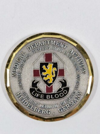 U.S. Army, Challenge Coin, "Medical Departement...