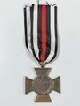 Ehrenkreuz für Kriegsteilnehmer am Band mit Verleihungsurkunde
