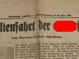 Italienfahrt der Hitler Jugend 1936. Konvolut eines Teilnehmer des Deutschen Jungvolk Fahnlein 2/1/170 Offenburg Ost.