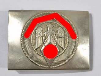 Koppelschloss für Angehörige der Hitlerjugend, Hersteller Assmann, getragenes Stück