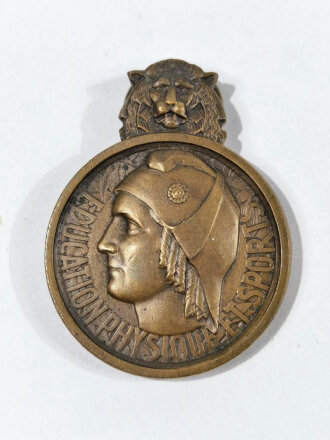 Frankreich nach 1945, Médaille dHonneur de l’Education Physique en bronze, ohne Band, guter Zustand