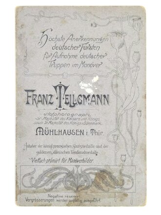 Kaiser Wilhelm II. im Manöver, Pickelhauben mit Tarnüberzug, 11 x 16,5 cm