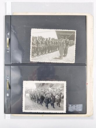 Frankreich, Fremdenlegion, 16 Fotografien und 1 Urkunde über Verleihung der Médaille commemorative (1960, Algerien) an "Siegfried Schlenzka", 1. Regiment du Etranger, Fotos 8 x 11 cm, Urkunde DIN A4, guter Zustand