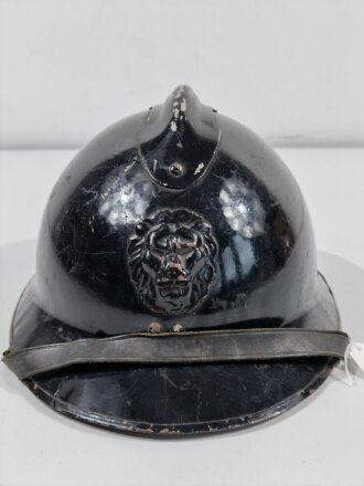 Belgien 2.Weltkrieg, Stahlhelm Modell 1926 für Angehörige der Polizei ( schwarz lackiert )