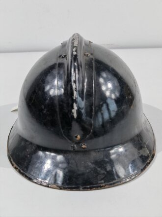 Belgien 2.Weltkrieg, Stahlhelm Modell 1926 für Angehörige der Polizei ( schwarz lackiert )