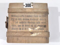 1.Weltkrieg Kasten " Schlagstifte für empfindliche Zünder der Feldartillerie" Ungereinigt, Maße 20x21x11 cm