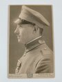 Atelieraufnahme auf Karton, Bayerischer Sergeant im Vollprofil, datiert 1916, 6,5 x 10 cm