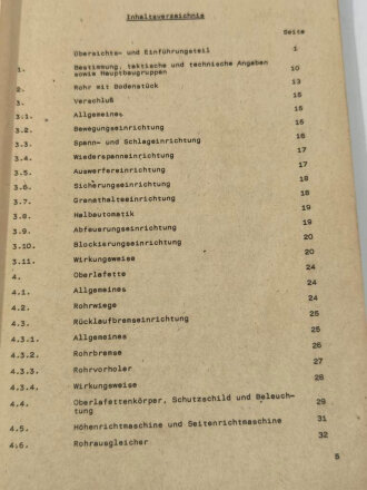 Nationale Volksarmee der DDR, Dienstvorschrift "A 256/1/217 122mm Haubitze D-30 Beschreibung und Nutzung" datiert 1979 mit 140 Seiten