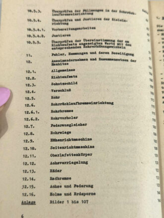 Nationale Volksarmee der DDR, Dienstvorschrift "A 256/1/212 , 122 mm Haubitze M30, Beschreibung und Nutzung" datiert 1978 mit 256 Seiten