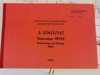 Nationale Volksarmee der DDR, Dienstvorschrift "A 326/1/147 Startrampe 9P129, Beschreibung und Nutzung, Bilder" datiert 1989. Nicht auf Vollständigkeit geprüft